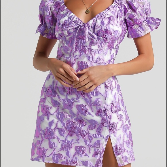 Purple floral dress - Picture 2 of 8